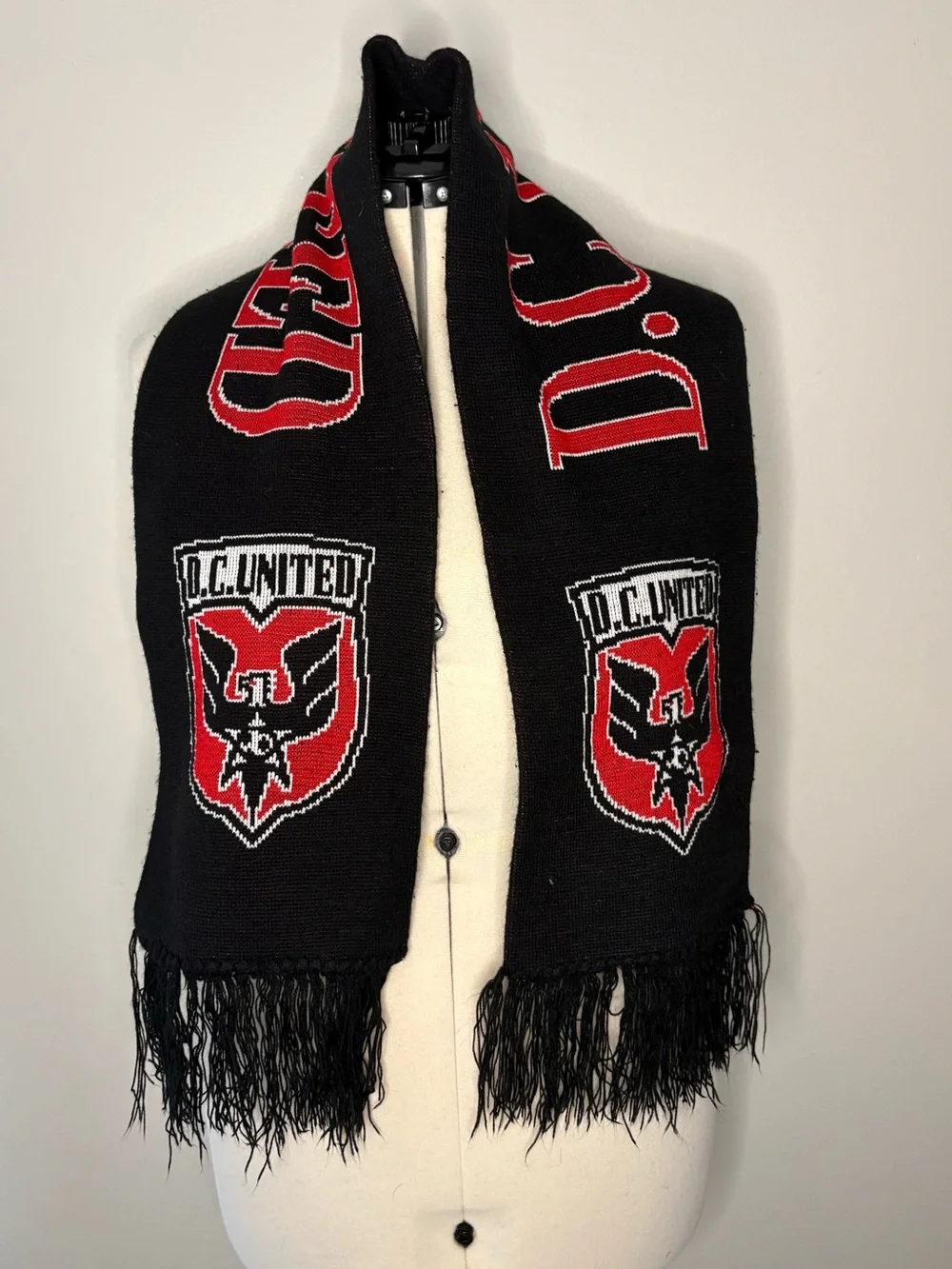 D.C. United Black & Red Soccer Scarf